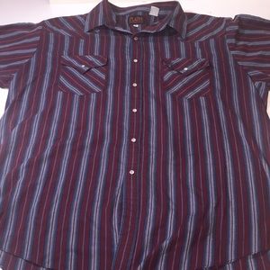 COPY - men’s plains western wear button up size XL red bl